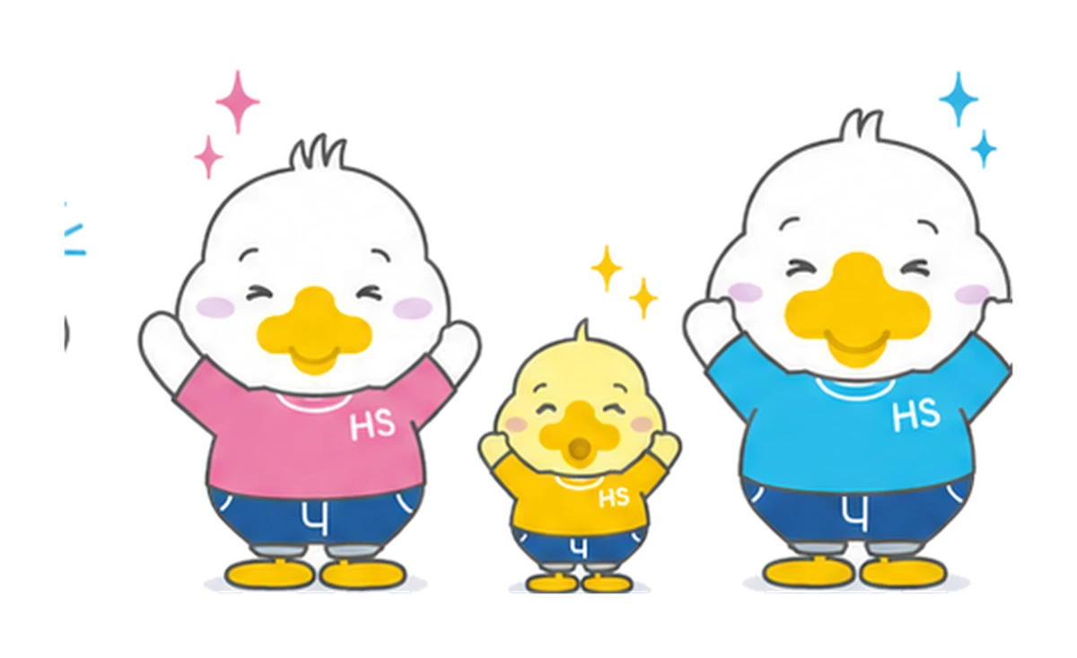 喜ぶアヒルさんたち
