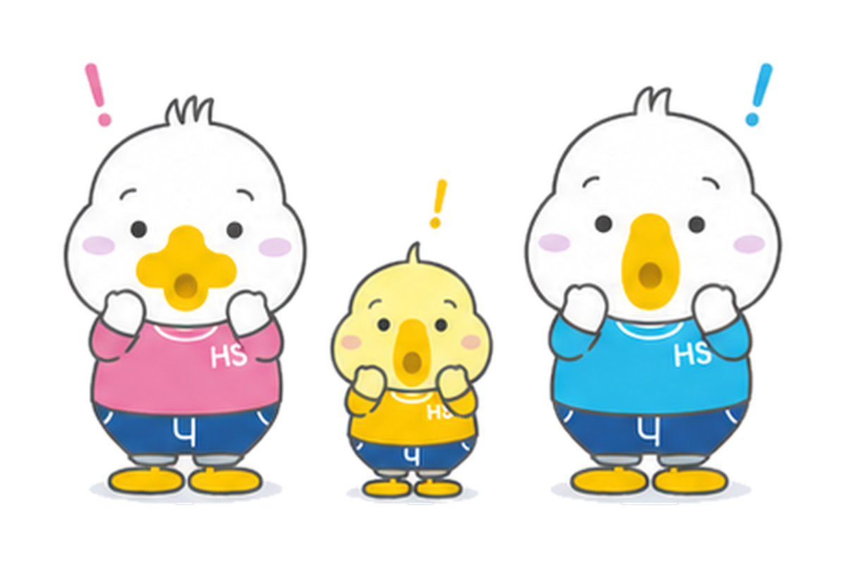 疑問に気づいたアヒルさんたち