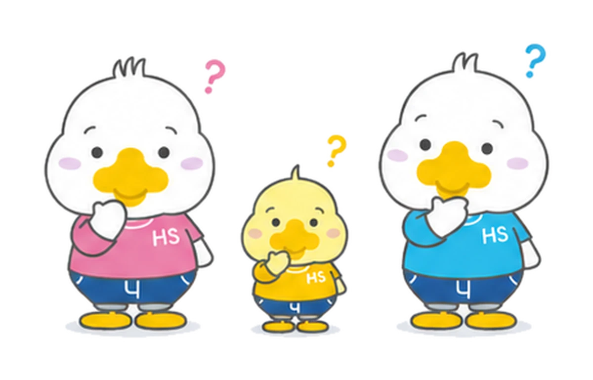 考えるアヒルさんたち